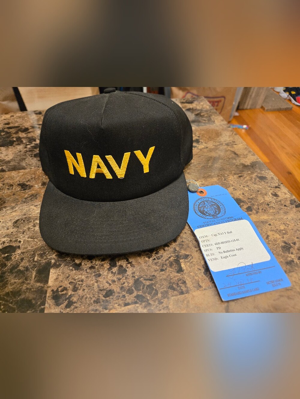 NAVY Ball Cap Standard Card Vintage 1998 Eagle Crest Made in USA